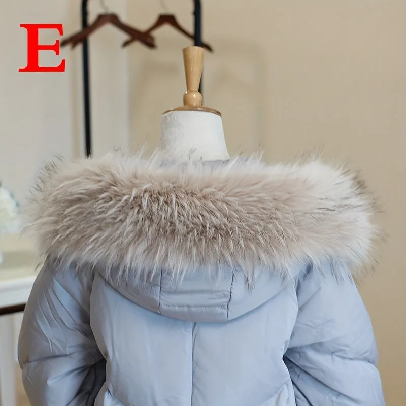 1pc Faux Fur Collar Set for Winter Jackets and Hats