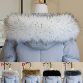 1pc Faux Fur Collar Set for Winter Jackets and Hats