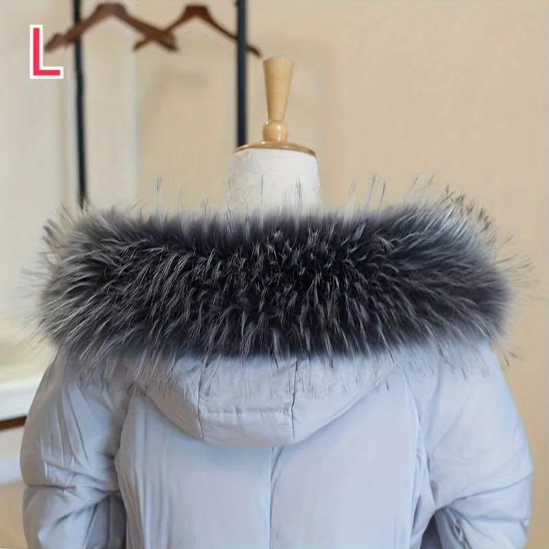 1pc Faux Fur Collar Set for Winter Jackets and Hats