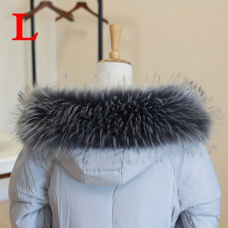 1pc Faux Fur Collar Set for Winter Jackets and Hats