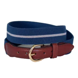 Blue & Grey Belgian Stretch Children's Belt