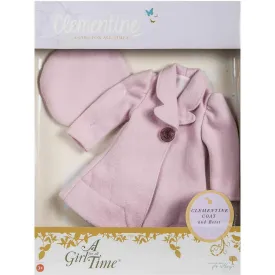 Clearance - Clementine's Pink Coat and Beret - A Girl for All Time 16 inch doll clothes