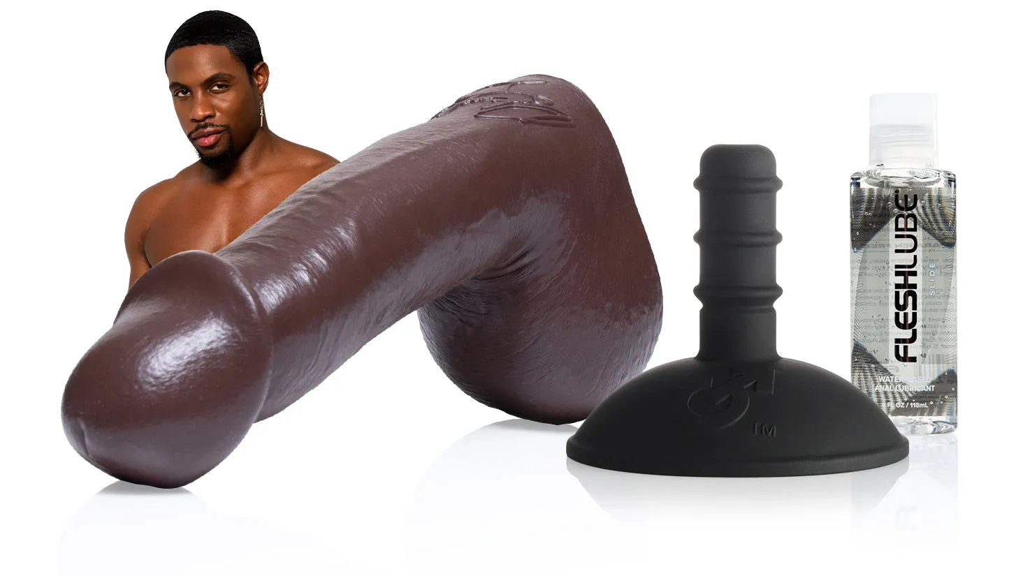 DeAngelo Jackson Dildo Pack with Fleshlube Slide