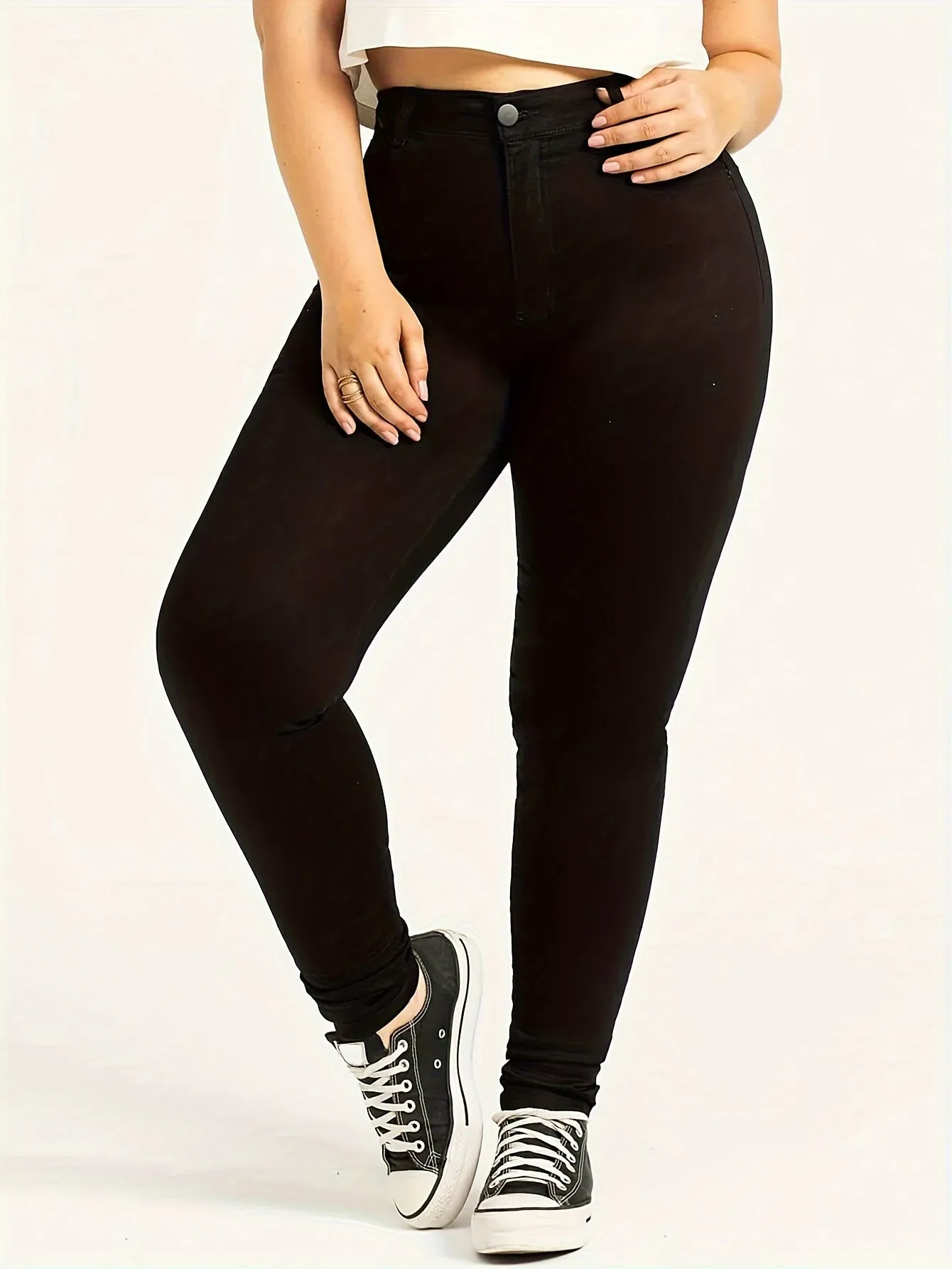 High stretch black skinny jeans for everyday style