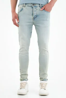 Jean Súper Skinny azul cinco bolsillos para hombre