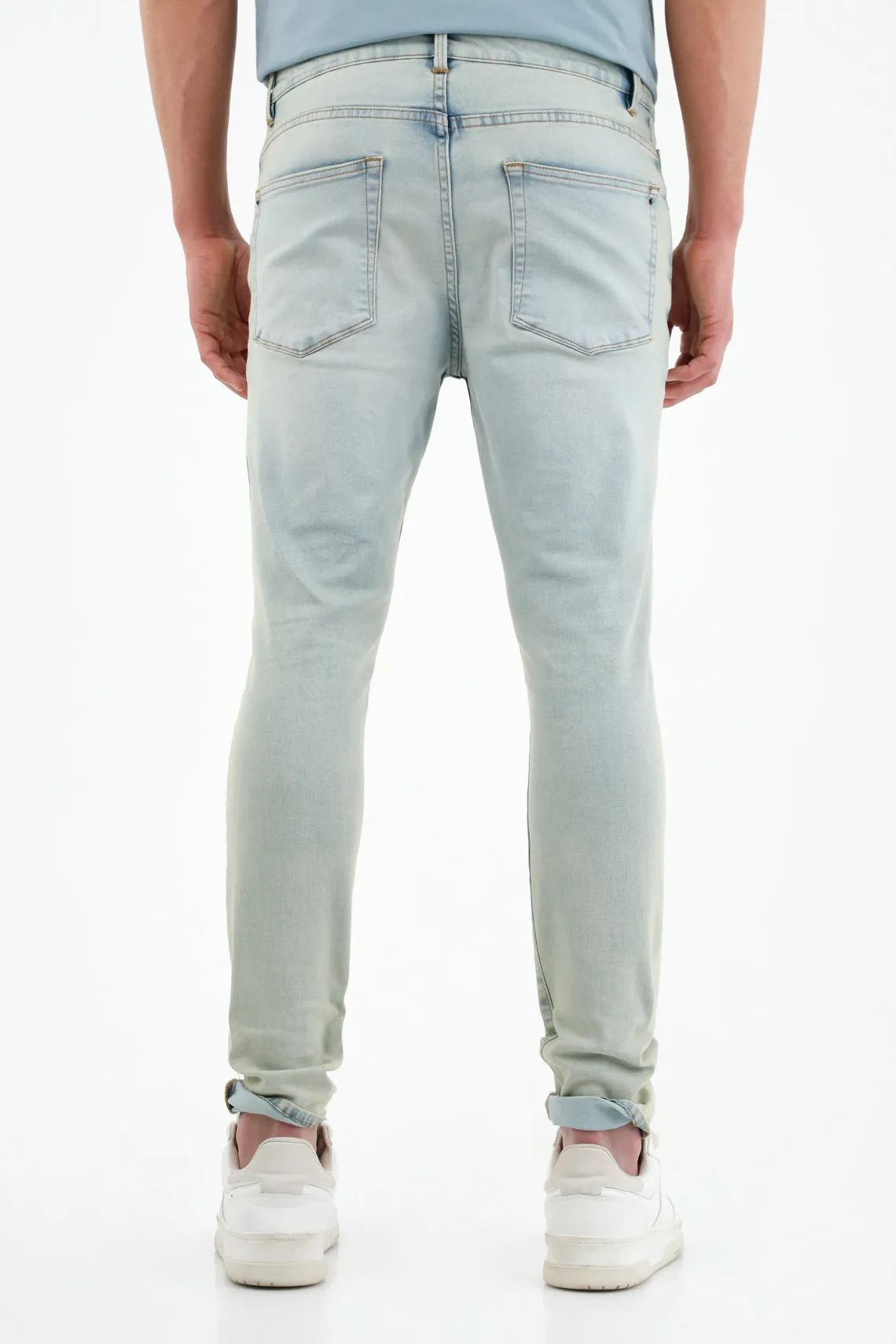 Jean Súper Skinny azul cinco bolsillos para hombre