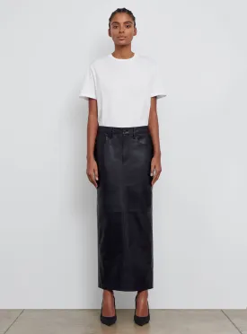 Leather Column Skirt