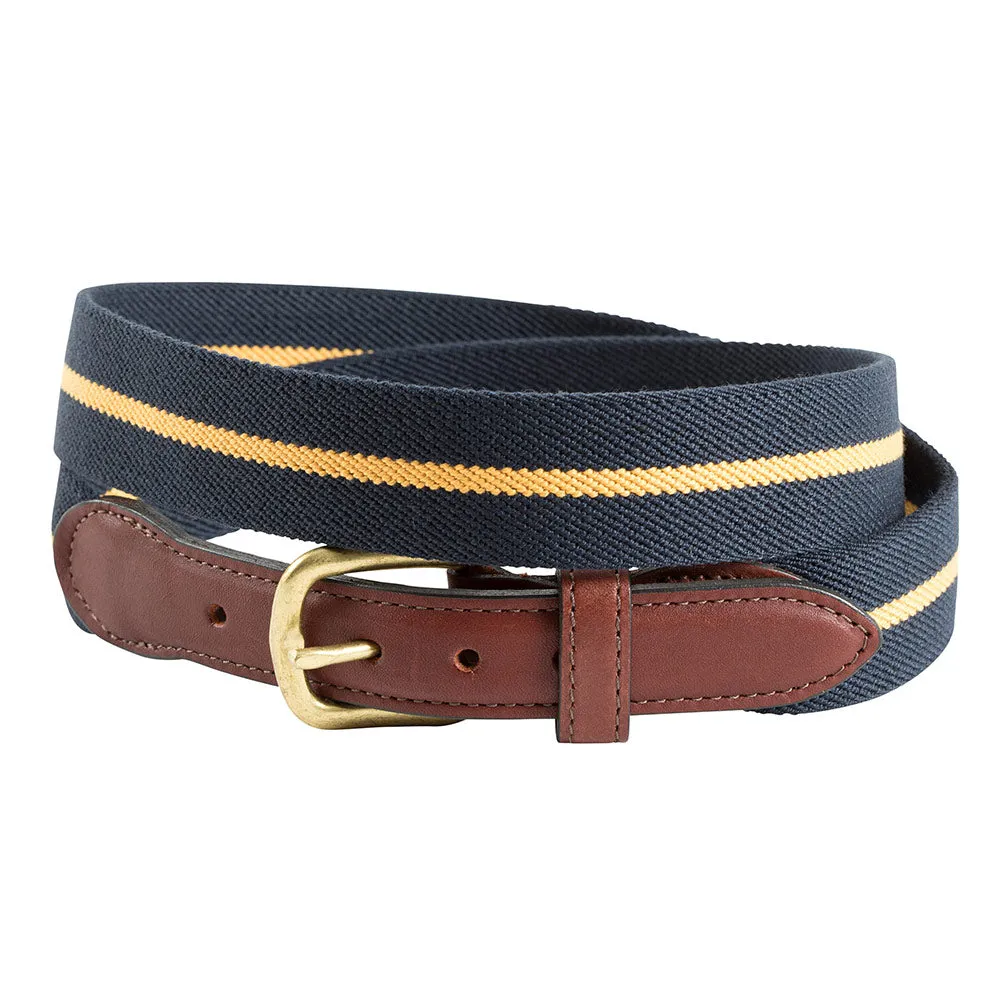 Navy & Gold Belgian Stretch Children's Belt