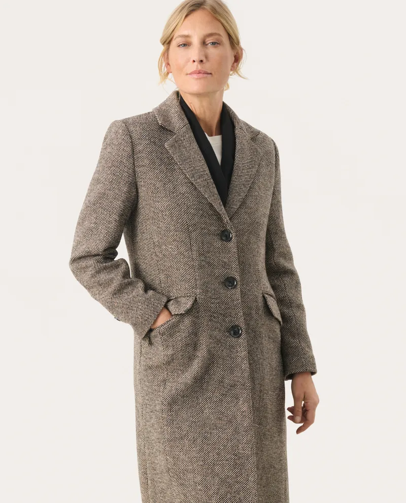 Part Two Lotte Brown Tweed Coat