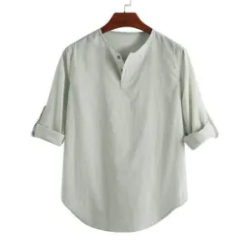 Plain Cotton Linen Shirts