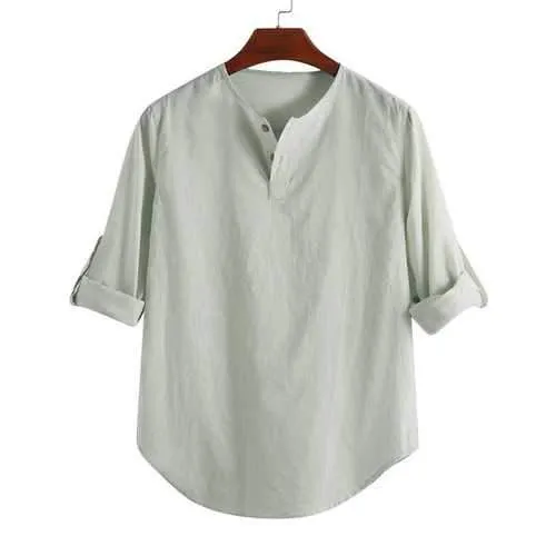 Plain Cotton Linen Shirts