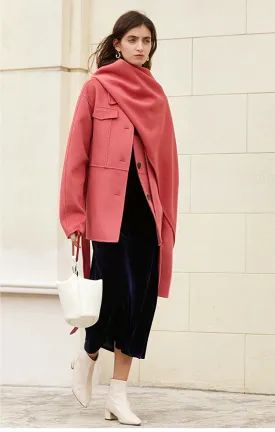 Rose Powder Wool Coat: Timeless Style by Coat Paris