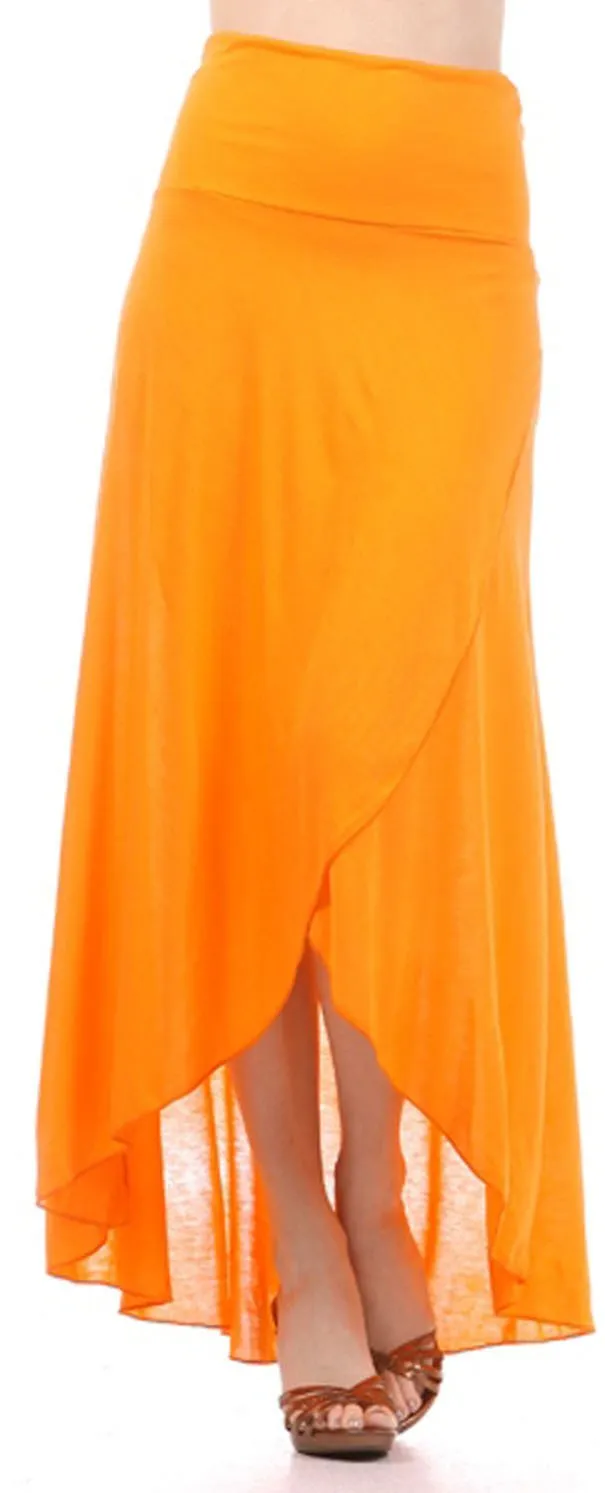 Sakkas Soft Jersey Feel Solid Color Strapless High Low Dress / Skirt