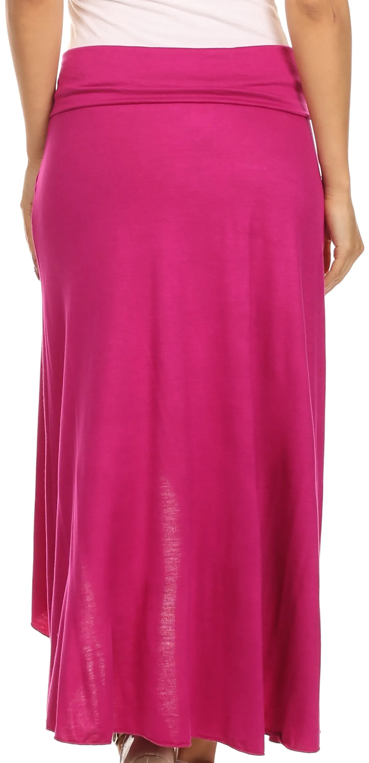 Sakkas Soft Jersey Feel Solid Color Strapless High Low Dress / Skirt