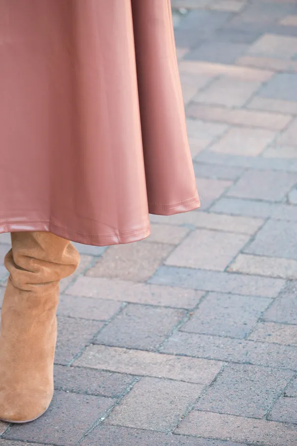 Stormy Faux Leather Skirt