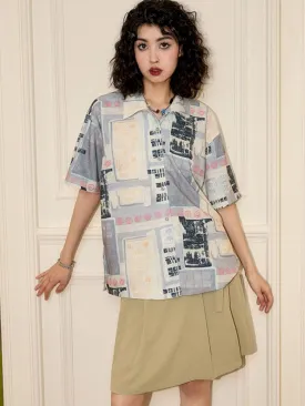 Summer Casual Loose Short Sleeve Shirt【s0000008863】