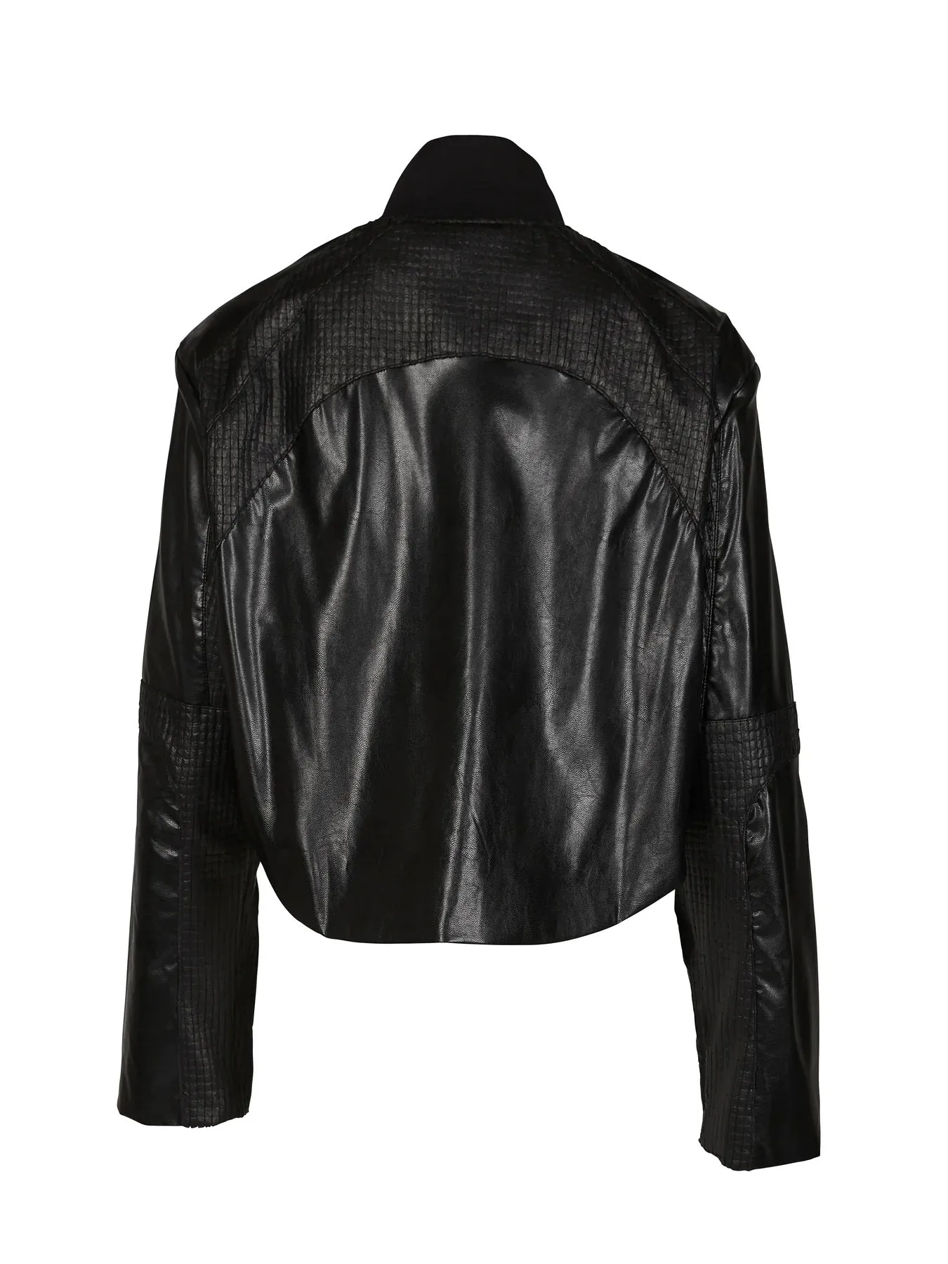 Vina Textured Panel Vegan Jacket - Black